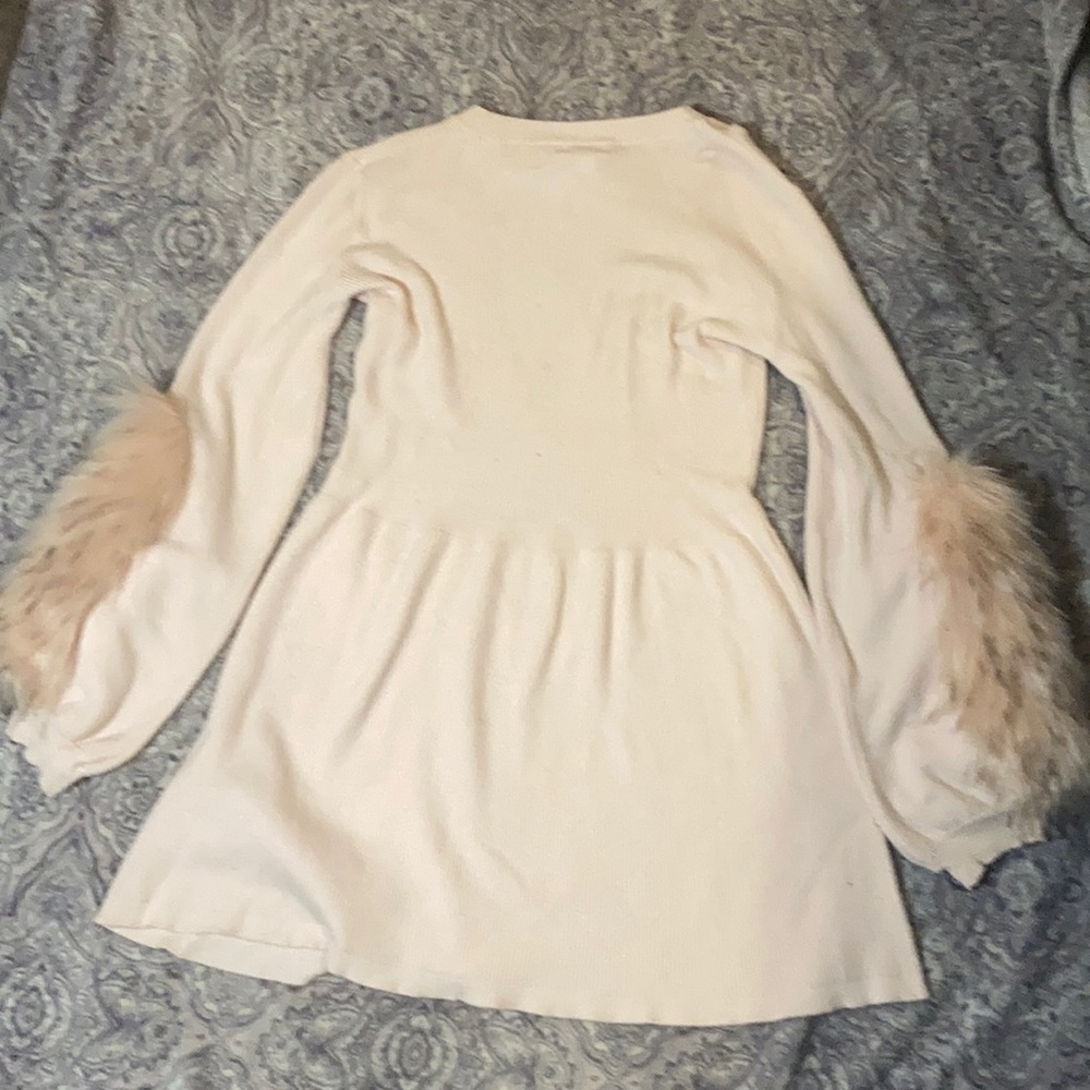 Cat&jack pink dress with fake fur on sides of arms